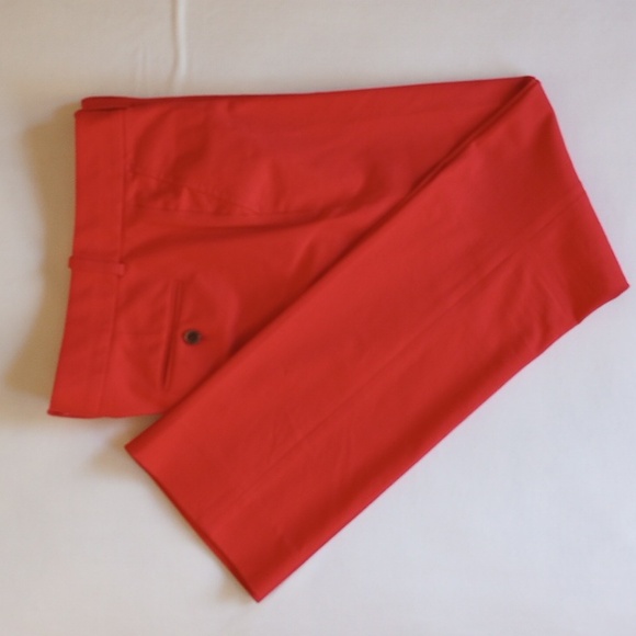 *50off3* J Crew Stretch Cotton Mid Rise Straight Leg Pants 2 Red - Picture 5 of 5